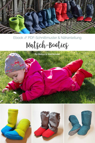 PDF-Nähanleitung Matschbooties Regenüberziehschuhe Krabbelstiefel