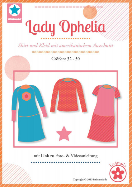 Lady Ophelia Gr. 32 bis 50 MiaLuna Papierschnittmuster