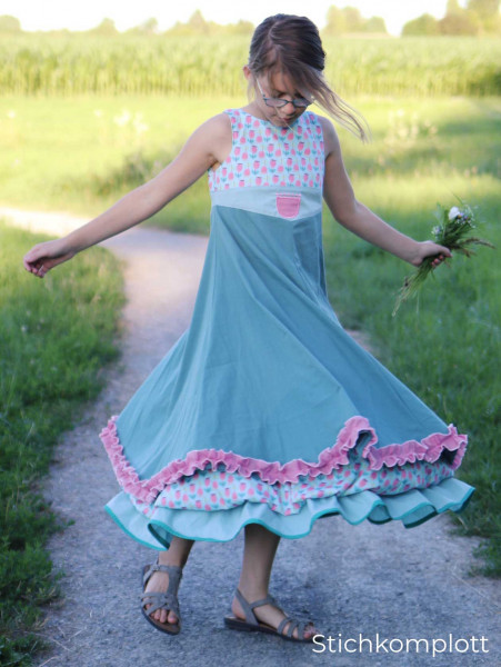 UNIQUE, Festtagskleid, Schnittmuster