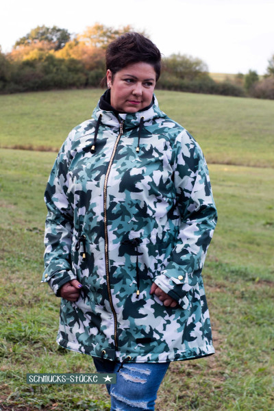 Big Lady Cadiz, Plus-Size-Softshelljacke Parka, Schnittmuster