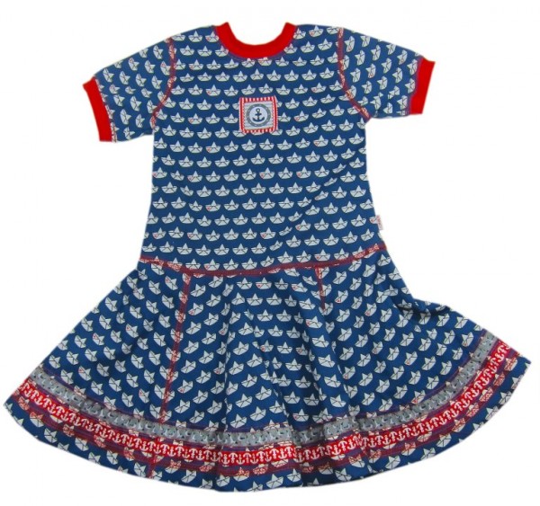 Schnittmuster Jerseykleid Henrika in maritimem Look