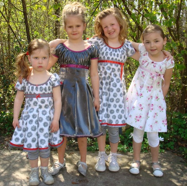 Kinder Festkleid mit Puffärmeln nähen