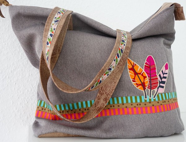 PDF-Schnittmuster Shopping Bag farbenmix Joker vom Taschenspieler 1