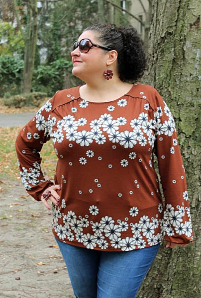 Damen Shirtbluse "Luna XL" Plus-Size-Schnittmuster farbenmix