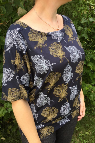 Kimono-Ärmel Ebook Oversize Blusenshirt pedilu