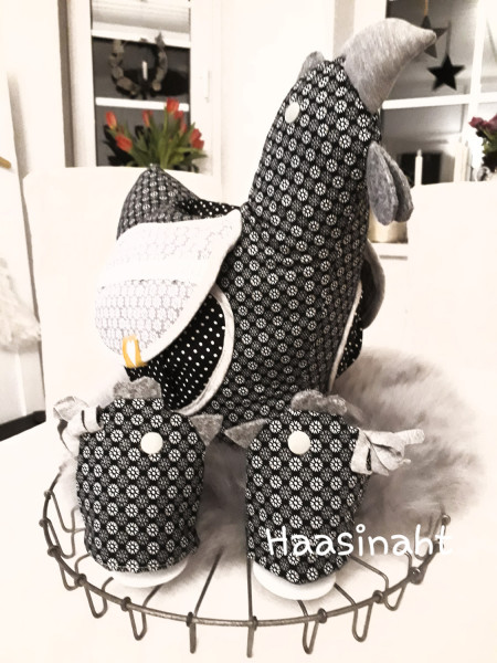 Eierwärmer Osterhuhn mit Küken nähen