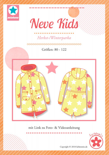 KInderparka nähen - Neve Kids von Mialuna Gr. 80-122