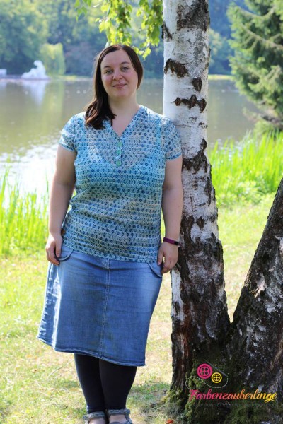 Sommerbluse Plus-Size Webware Schnittmuster