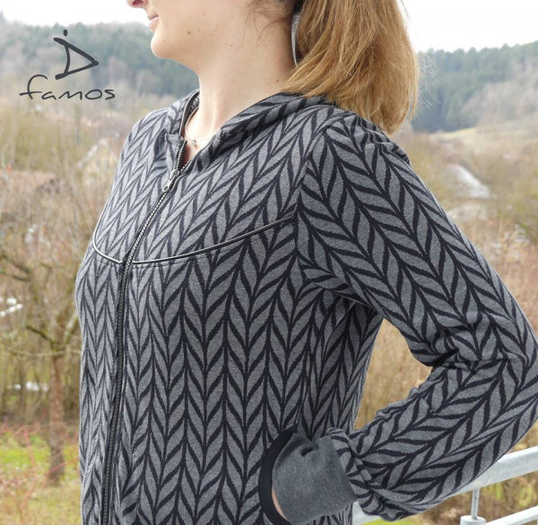 Lady Bella, Sweatjacke, Schnittmuster
