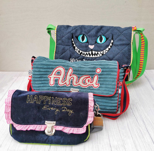 Umhängetasche Idde in 3 Größen Schnittmuster Ebook von Puschenhexe