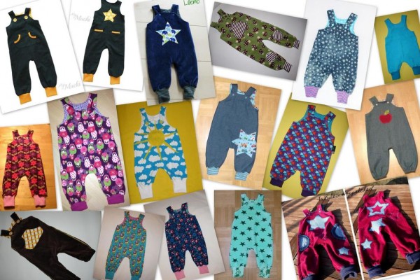 Strampelhose/Trägerhose, Klimperklein, Schnittmuster